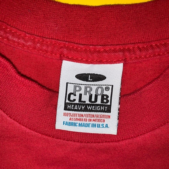 Pro Club T Shirt Mens Large Authentic Red - Picture 3 of 3